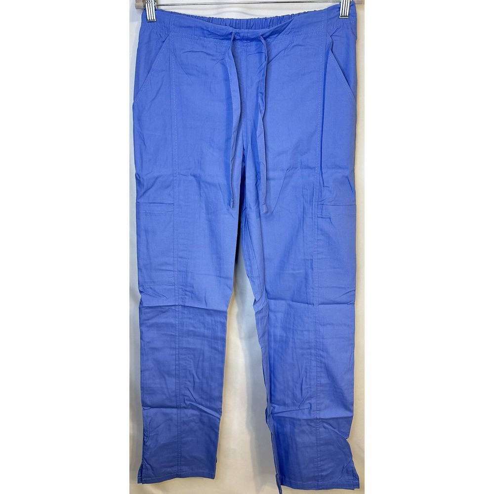 Landau Essentials Scrub Pants Women's TSM Blue Drawstring Cargo NWT Classic